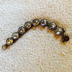 J Crew Brûlée bracelet clear and brass. EUC